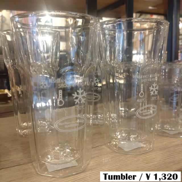 DOUBLE WALL OCTAGONAL TUMBLER L Size 400ml / Heat-resistnt Glass　Double-walled Glass Cold Drinks