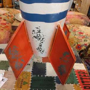 GARDEN OBJECT SPACE SUTTLE （with Soler light) ROCKET　GARDENLIGHT HANDMADE 　ANTIQUE　VINTAGE　RETRO