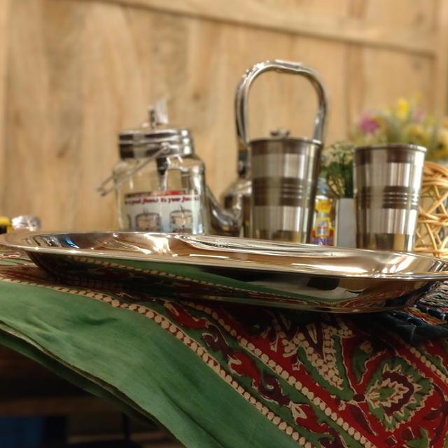 ステンレスオーバルトレイ　ステンレス　オーバル　お盆　アクセサリートレイ　キートレイ　