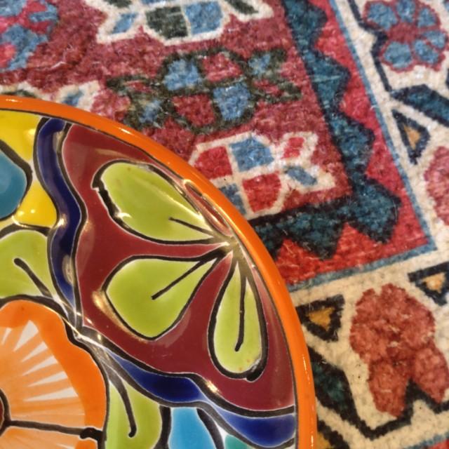 Mexico Goanajuato Ware Mini Round Plate Orange Cake Plate Handmade Side Plate Mini Plate Midiam Plate