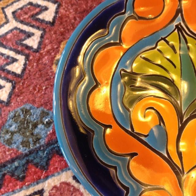 Mexico Goanajuato Ware Mini Round Plate Blue 3Types in Total Cake Plate Handmade Side Plate Mini Plate Midiam Plate