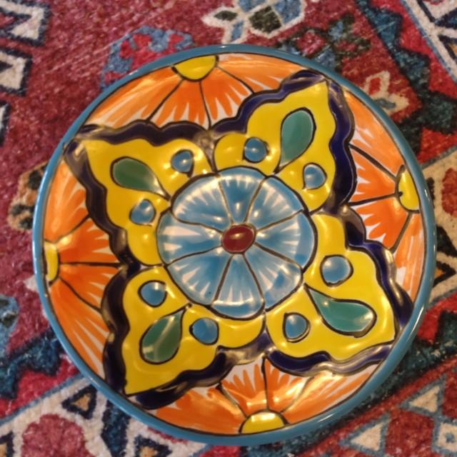 Mexico Goanajuato Ware Mini Round Plate Blue 3Types in Total Cake Plate Handmade Side Plate Mini Plate Midiam Plate