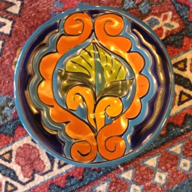 Mexico Goanajuato Ware Mini Round Plate Blue 3Types in Total Cake Plate Handmade Side Plate Mini Plate Midiam Plate