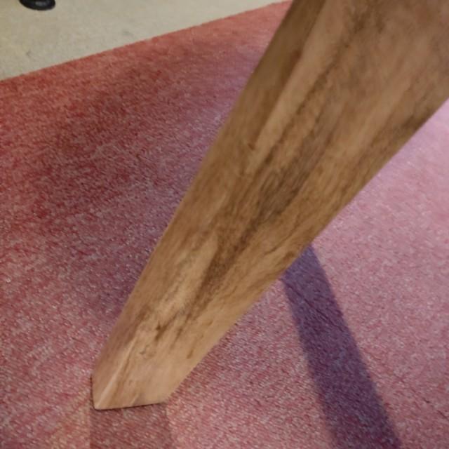 LEATHER WOODEN SQUARE STOOL Cow Leather Genuine Leather Mango Wood