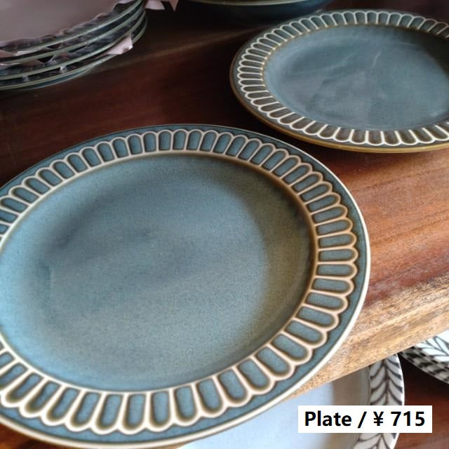 Potmum Classic 190cm Plate, Mino Ware, Available in Two Colors, Main Dish, Single Plate, Made in Japan, Western Tableware, Yamago Pottery