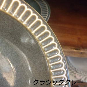 Potmum Classic Pasta Plate, Mino Ware, Available in Two Colors, Deep Plate, Made in Japan, Western Tableware, Yamago Pottery
