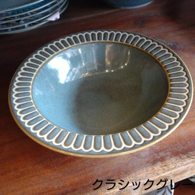 Potmum Classic Oatmeal Plate, Mino Ware, Deep Plate, Salad Bowl, Cereal, Available in Two Colors, Made in Japan, Western-Style Tableware, Yamago Pottery