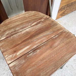 Steel and wood dining chair