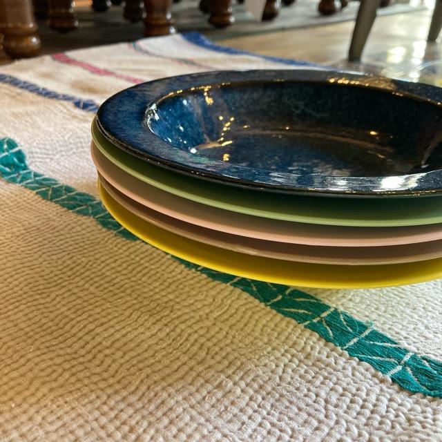 Plain rim soup plate in 5 colors