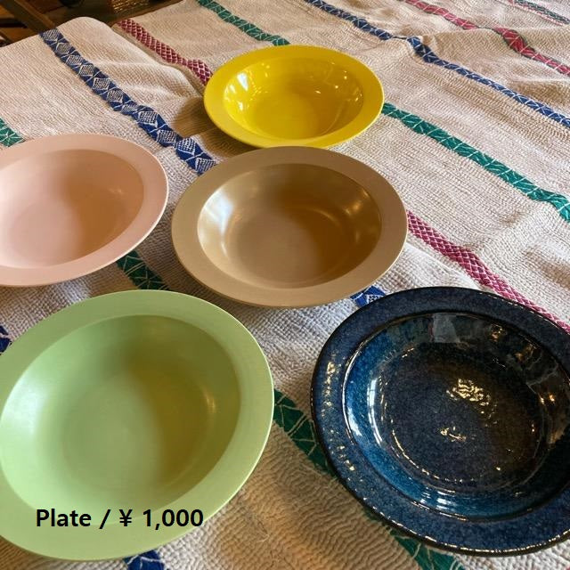 プレーンリムスープ皿　5色
