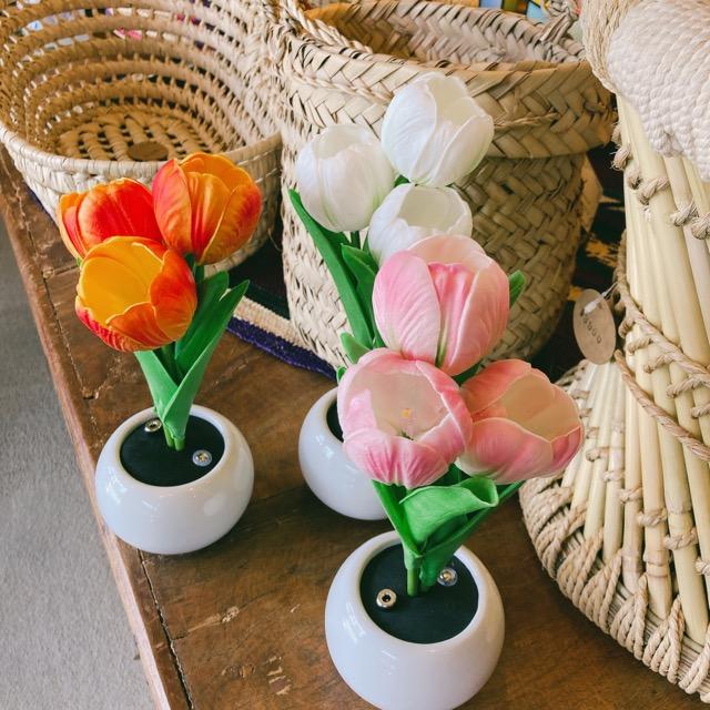 チューリップポータブルランプ　ピンク