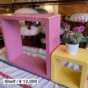 TOPANGA Furniture　カラフルウッドボックス　ラウンドLサイズ/ピンク