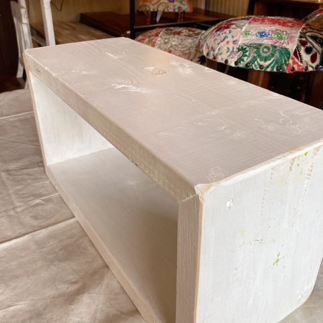 TOPANGA Furniture　カラフルウッドボックス　Mサイズ／ホワイト