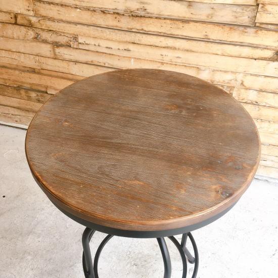 【倉庫直送】【送料無料】リフティング　バーテーブル　ブラック　パインウッド　スチール　インダストリアル　ハイテーブル