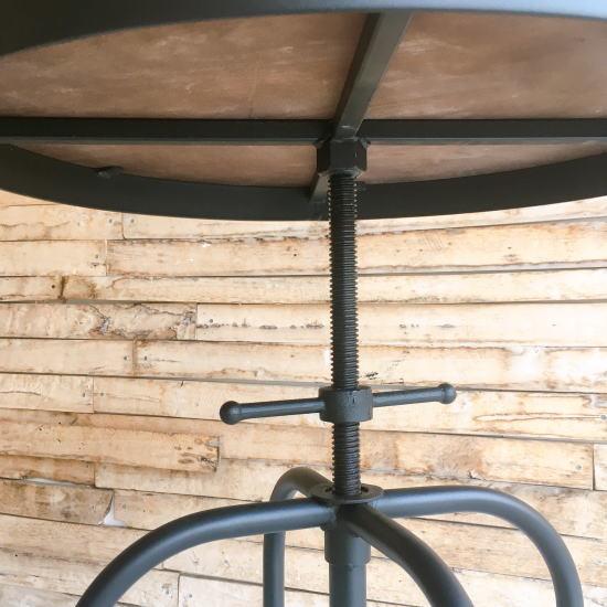 【倉庫直送】【送料無料】リフティング　バーテーブル　ブラック　パインウッド　スチール　インダストリアル　ハイテーブル