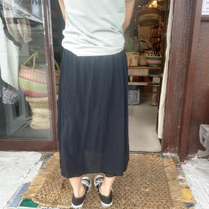 Topanga Lady's　スリットスカートパンツ　ブラック