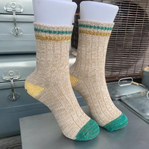 TOPANGA SOCKS 　スマイルソックス　ベージュ