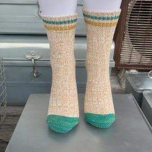 TOPANGA SOCKS 　スマイルソックス　ベージュ