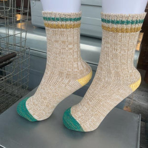 TOPANGA SOCKS 　スマイルソックス　ベージュ