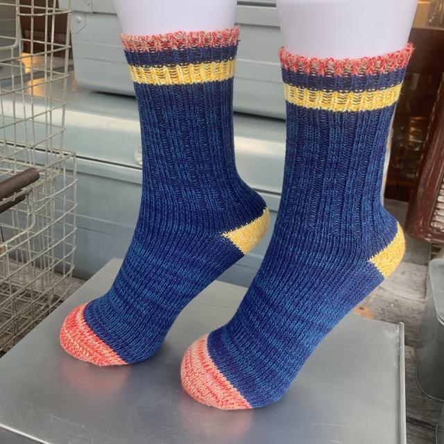 TOPANGA SOCKS 　スマイルソックス　ブルー