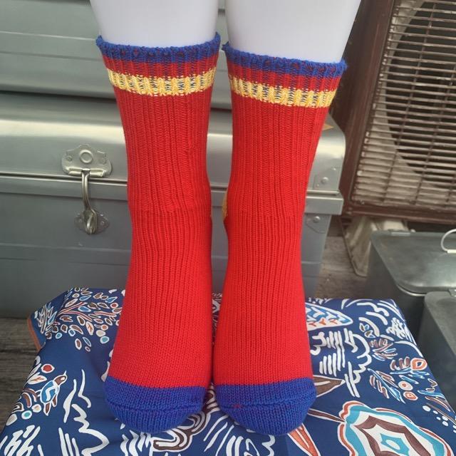 TOPANGA SOCKS 　スマイルソックス　レッド