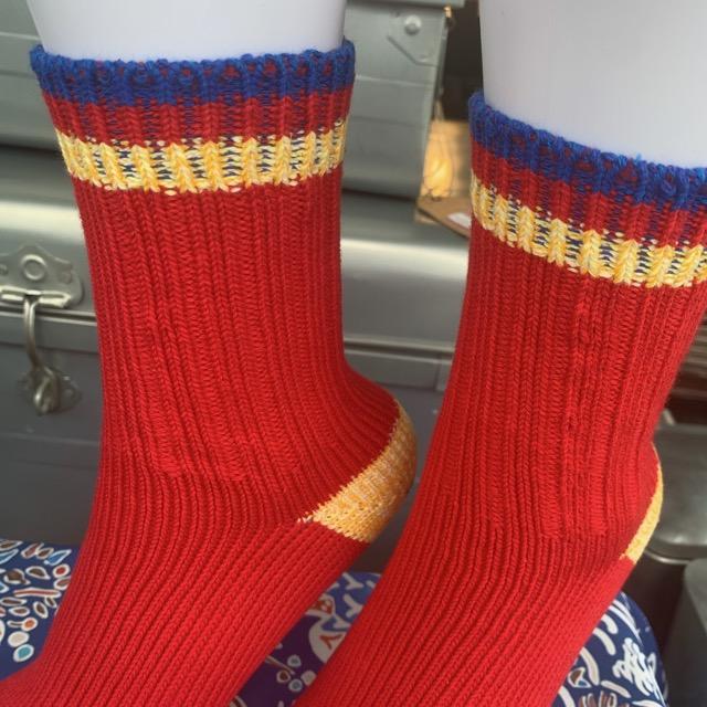 TOPANGA SOCKS 　スマイルソックス　レッド