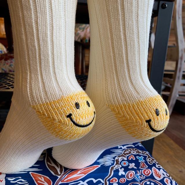 TOPANGA SOCKS 　スマイルソックス　ホワイト