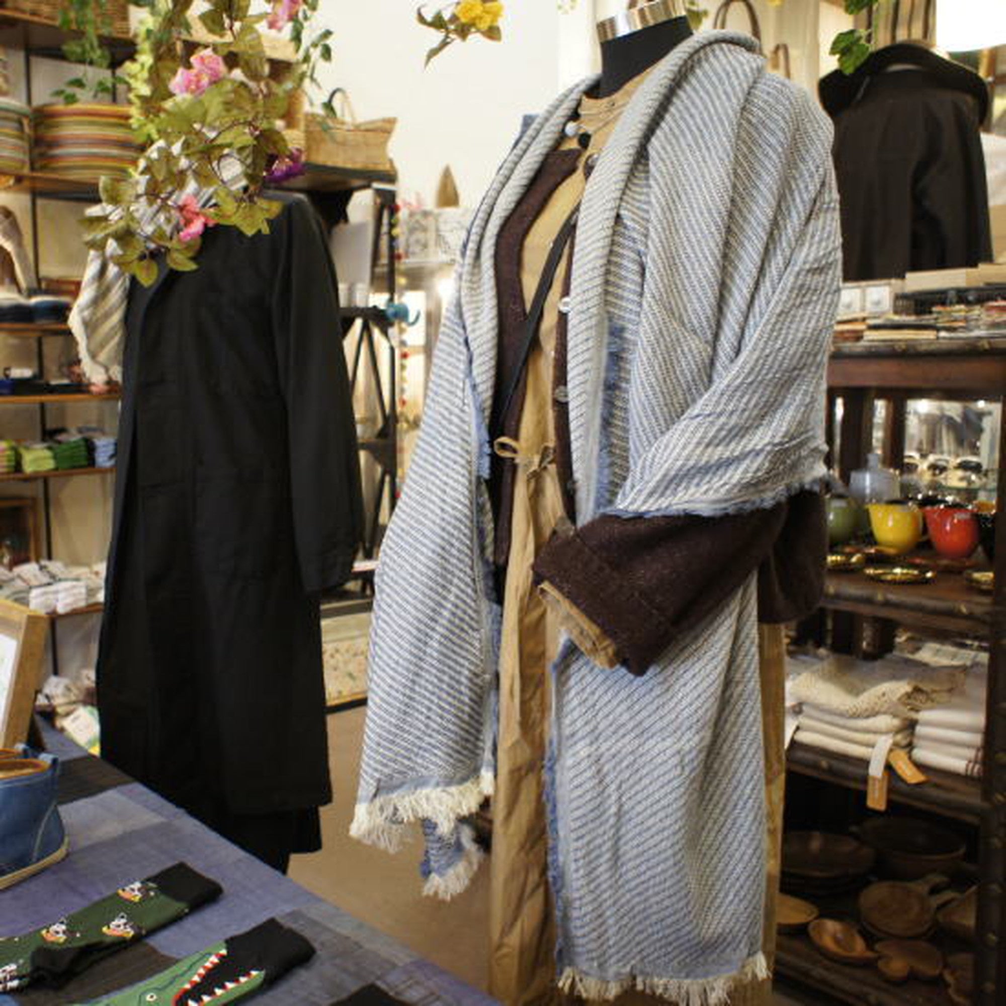 スラントストライプストール　ブルー