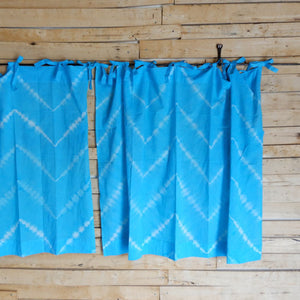 TOPANGA　Shibori　Curtain　シボリカーテン　W110xH90cm　青