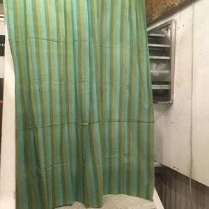 ストライプ柄イタワ織りマルチクロス　150×225cm　グリーン