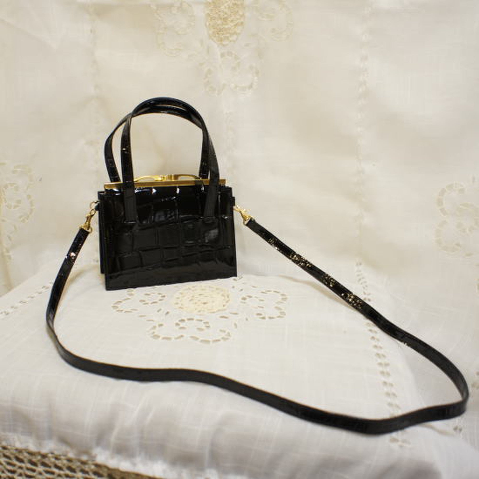 Vintage Bag　レザーハンドバッグ　シャーロット