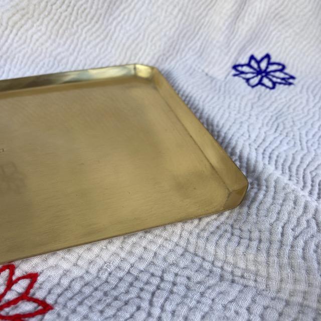 Gold Rectangular Tray, Large Size