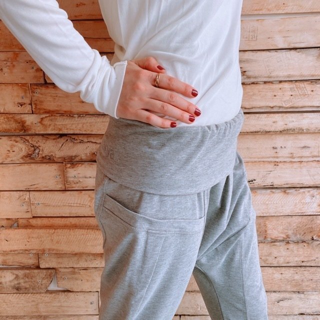 ドロップクロッチヨガパンツ　グレー