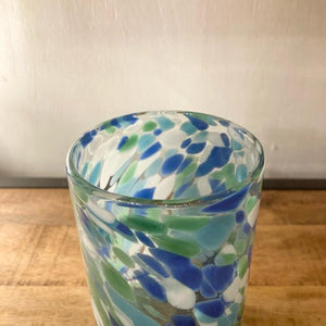Mexican Recycled Glass Marble Glass Blue
