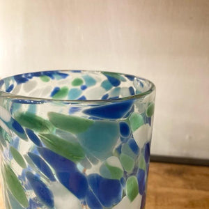 Mexican Recycled Glass Marble Glass Blue
