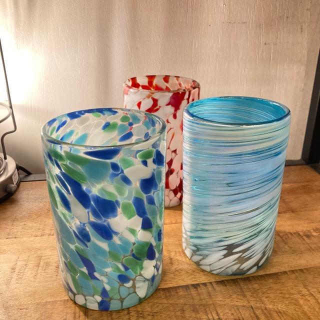 Mexican Recycled Glass Marble Glass Blue