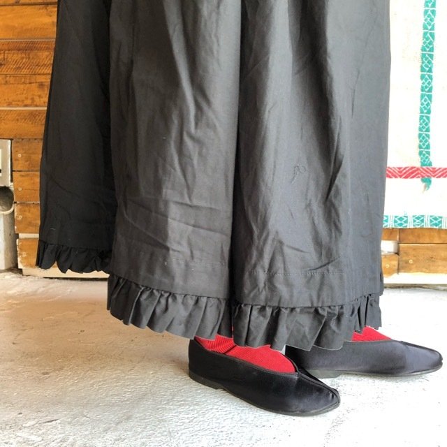 ICHI (イチ)　フリルボリュームラップスカート　ブラック