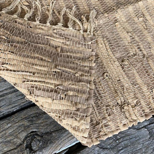 Goat leather rug mat 50×85cm beige