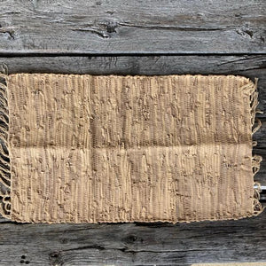 Goat leather rug mat 50×85cm beige
