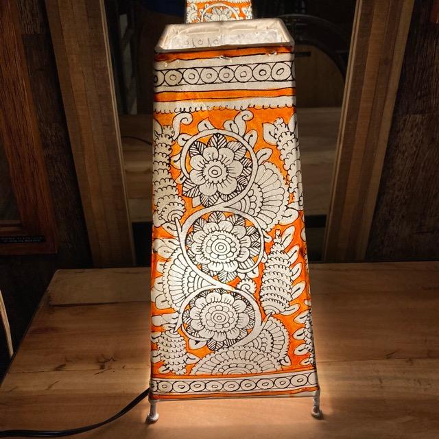 ハンドペイントゴートレザーランプ　オレンジ