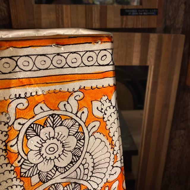 ハンドペイントゴートレザーランプ　オレンジ