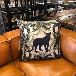 TOPANGA Homefurnishing ベルベットサファリクッションカバー　JAGUAR　45×45cm