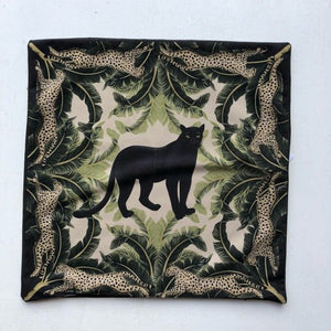 TOPANGA Homefurnishing ベルベットサファリクッションカバー　JAGUAR　45×45cm
