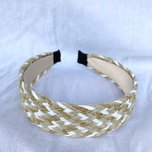 TOPANGA Accessory Bohemian Jute Headband, White