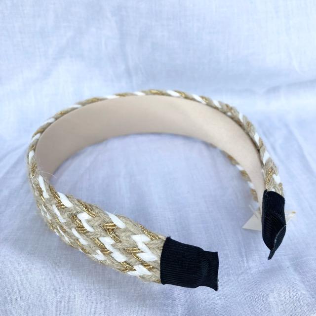 TOPANGA Accessory Bohemian Jute Headband, White