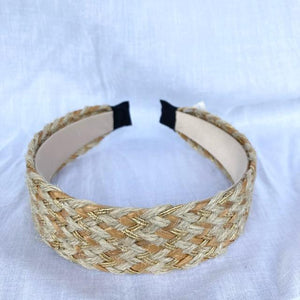 TOPANGA Accessory Bohemian Jute Headband, Beige