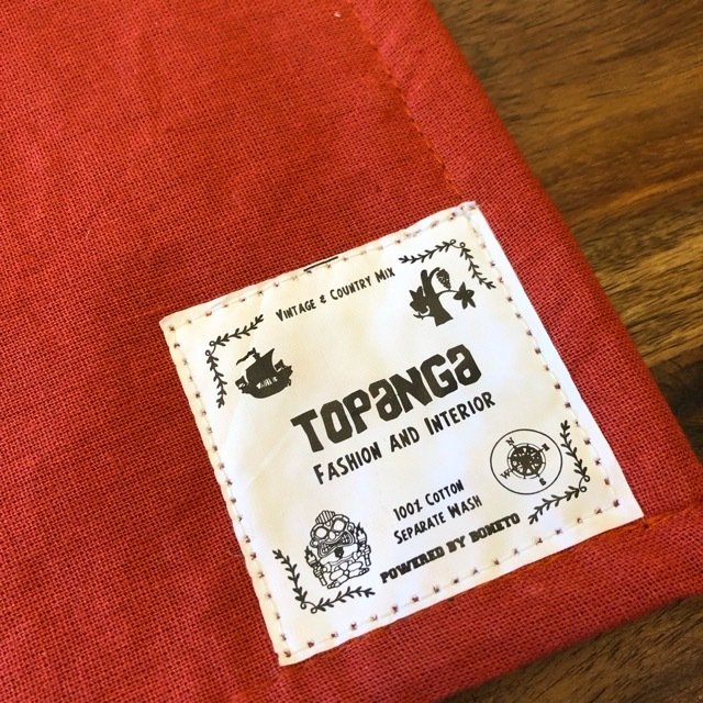 TOPANGA Kitchen グジャラート刺繍　ランチマット　40×30cm　レッド