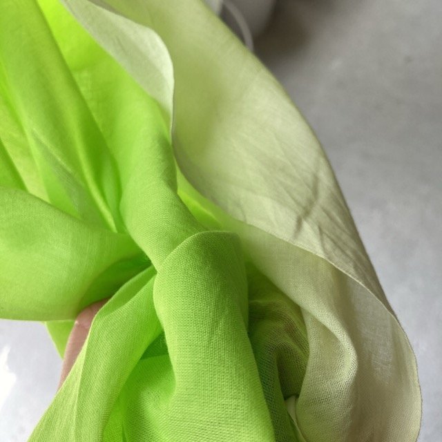 Double gauze curtain, green, 100 x 138 cm