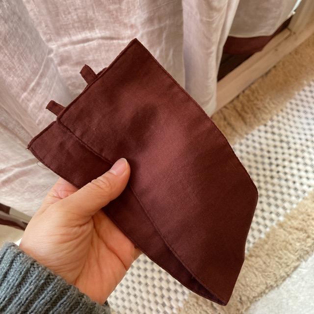 Double gauze curtain, brown, 100 x 138 cm