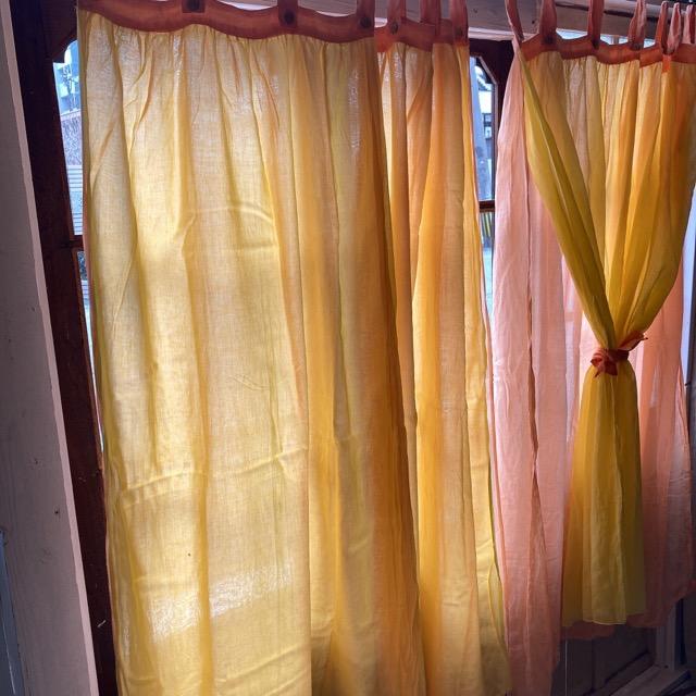 Double gauze curtain, orange, 100 x 138 cm
